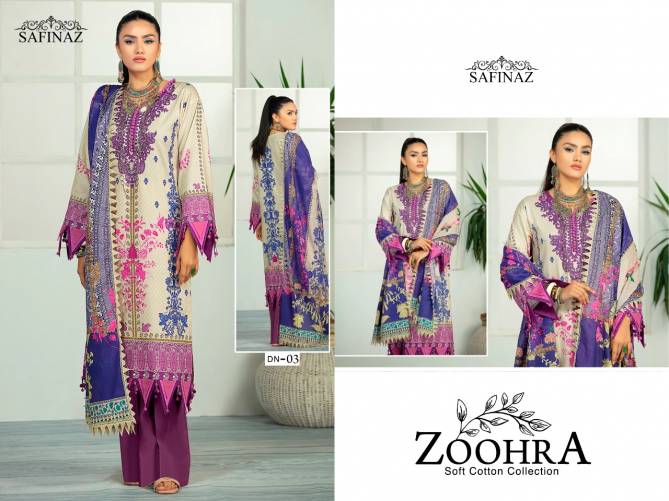 Zoohra Safenaaz Fancy Wear Wholesale Pakistani Dress Material Catalog